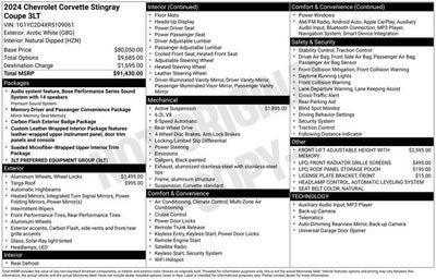 2024 Chevrolet Corvette 3LT