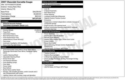 2007 Chevrolet Corvette Base