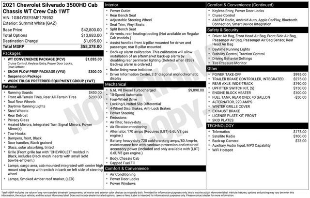 2021 Chevrolet Silverado 3500HD CC Work Truck