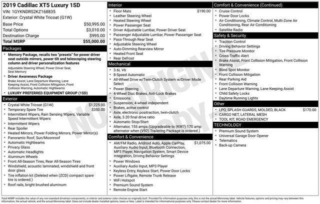2019 Cadillac XT5 Luxury AWD