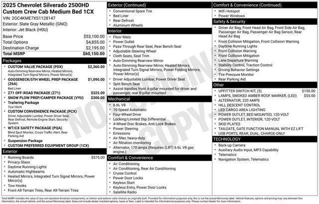 2025 Chevrolet Silverado 2500HD 4WD Crew Cab 159" Custom