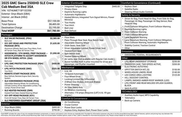 2025 GMC Sierra 2500HD SLE