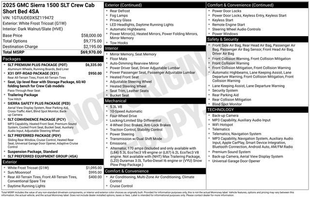 2025 GMC Sierra 1500 SLT