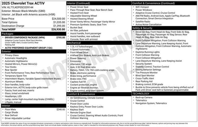 2025 Chevrolet Trax ACTIV