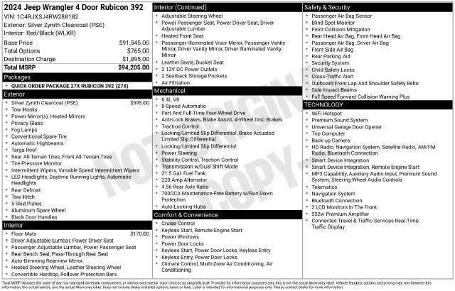 2024 Jeep Wrangler Rubicon 392