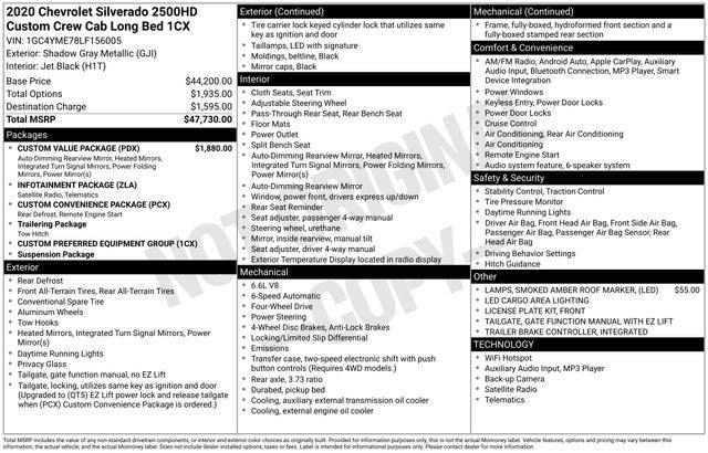 2020 Chevrolet Silverado 2500HD Custom