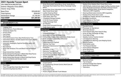2021 Hyundai Tucson Sport