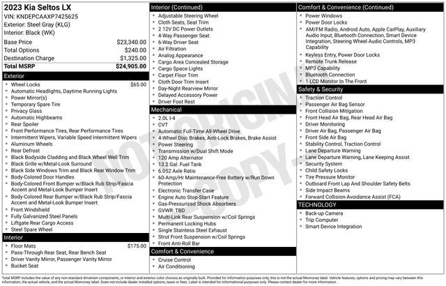 2023 Kia Seltos LX