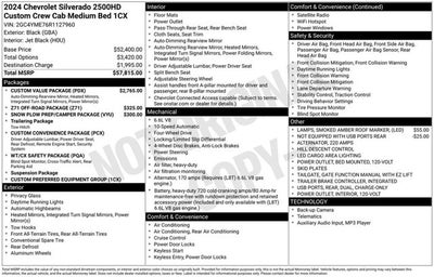 2024 Chevrolet Silverado 2500HD 4WD Crew Cab 159" Custom