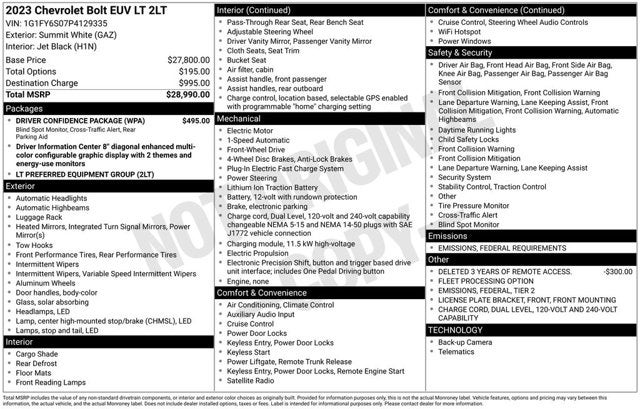 2023 Chevrolet Bolt EUV LT
