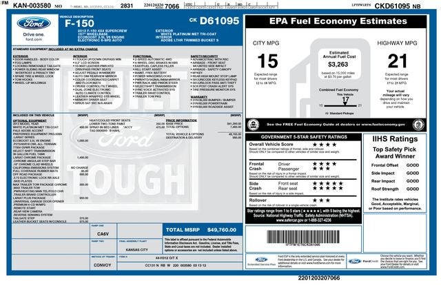 2012 Ford F-150 Lariat