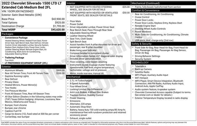 2022 Chevrolet Silverado 1500 LTD LT