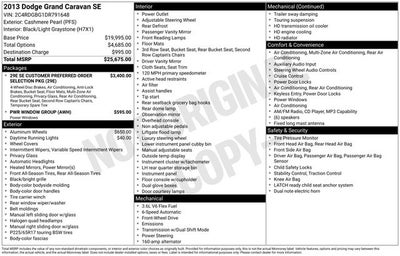 2013 Dodge Grand Caravan SE