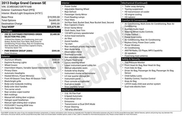 2013 Dodge Grand Caravan SE