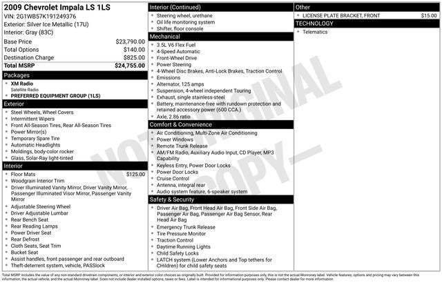 2009 Chevrolet Impala LS