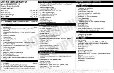 2026 Kia Sportage Hybrid EX