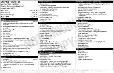 2027 Kia Telluride LX