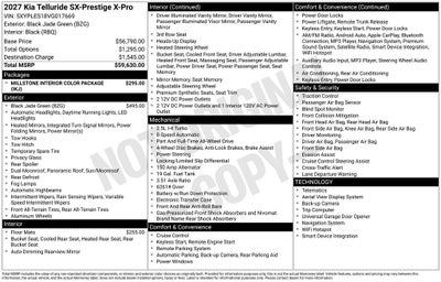 2027 Kia Telluride X-Pro SX-Prestige XPRO