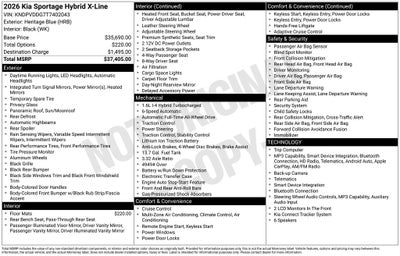 2026 Kia Sportage Hybrid X-Line