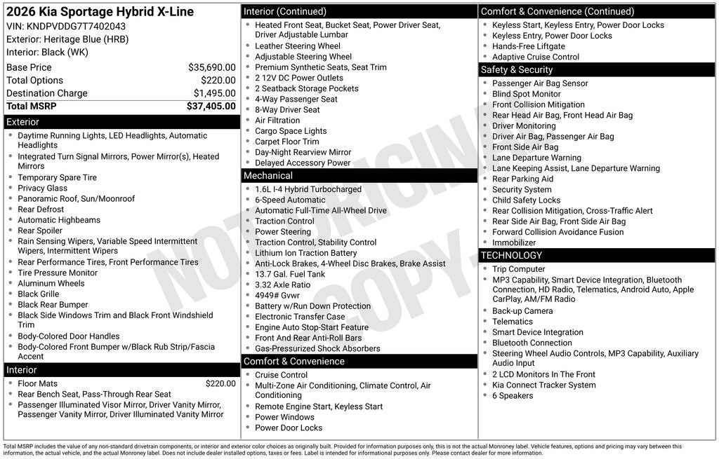 2026 Kia Sportage Hybrid X-Line