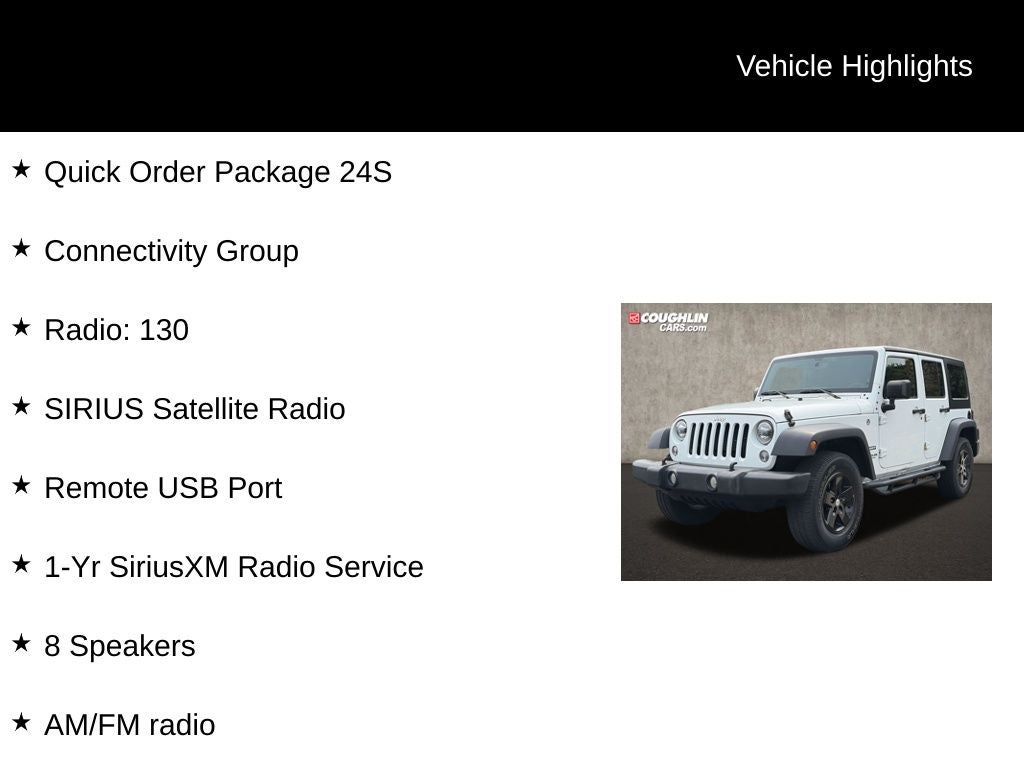 2017 Jeep Wrangler Unlimited Sport