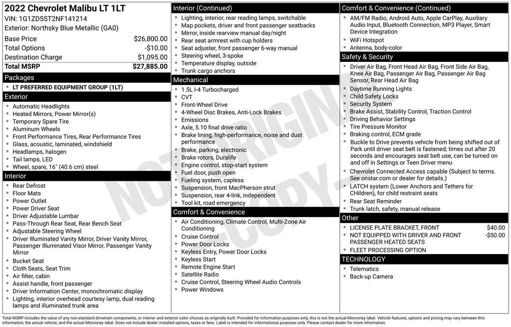 2022 Chevrolet Malibu LT