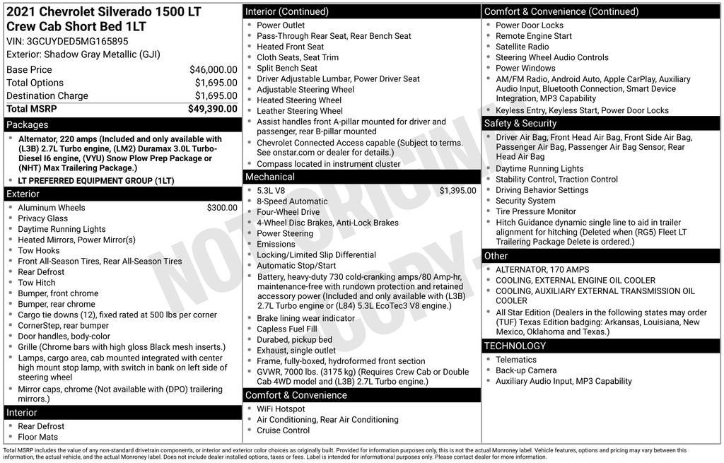 2021 Chevrolet Silverado 1500 LT