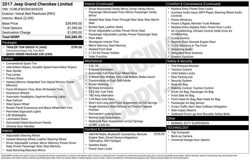 2017 Jeep Grand Cherokee Limited