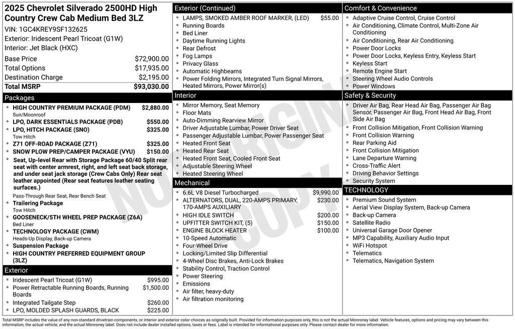 2025 Chevrolet Silverado 2500 HD High Country