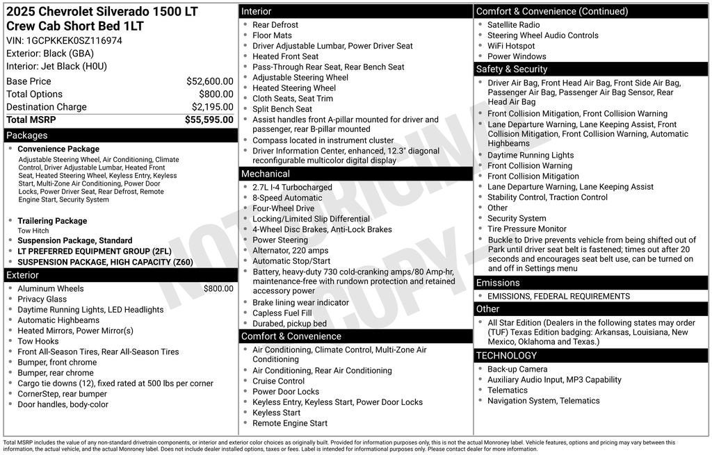 2025 Chevrolet Silverado 1500 LT (2FL)