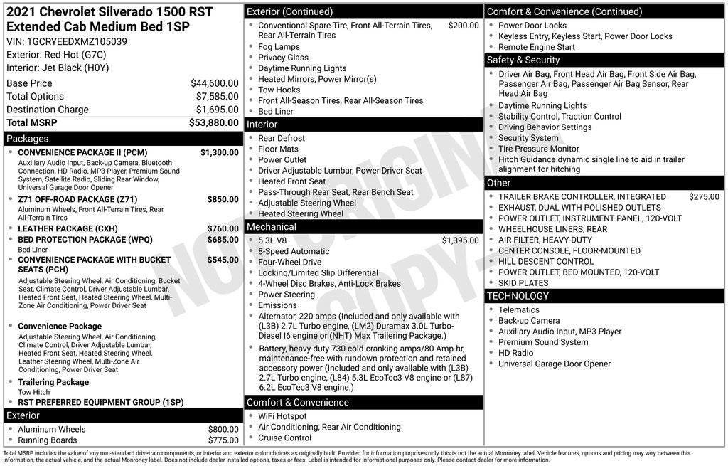 2021 Chevrolet Silverado 1500 RST
