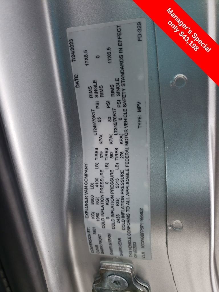 2023 Chevrolet Express Cargo 2500 WT