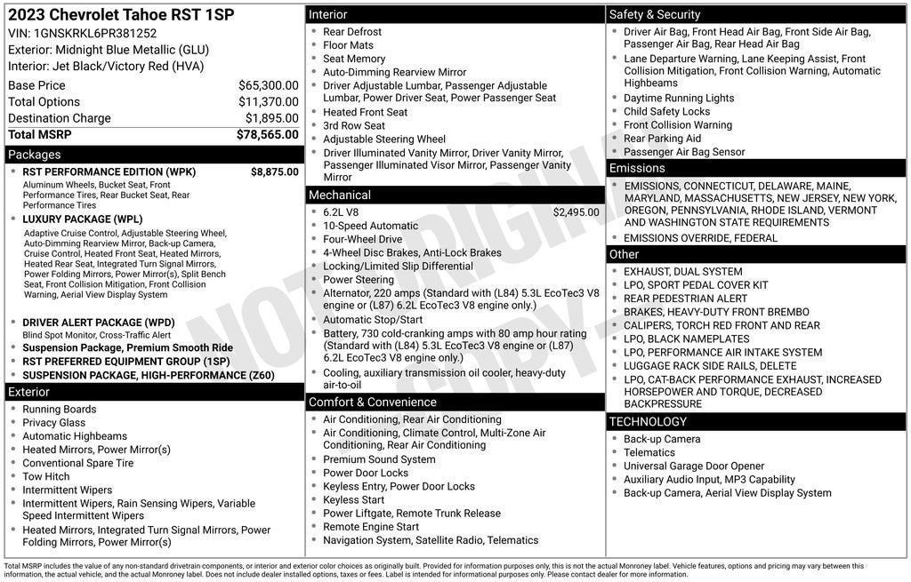 2023 Chevrolet Tahoe RST