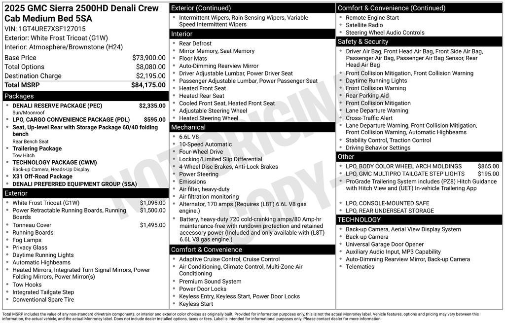 2025 GMC Sierra 2500 HD Denali