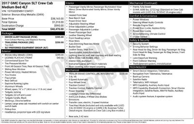 2017 GMC Canyon 4WD SLT