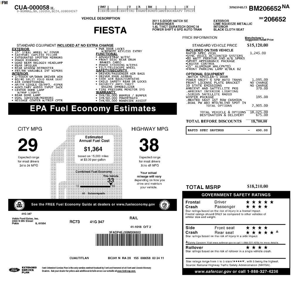 2011 Ford Fiesta SE