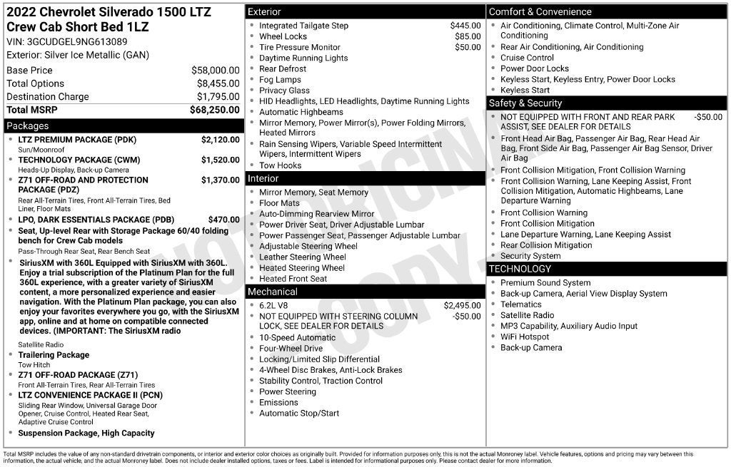 2022 Chevrolet Silverado 1500 LTZ