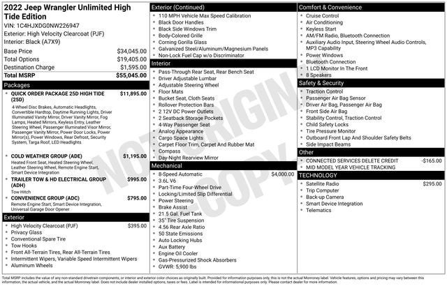 2022 Jeep Wrangler Unlimited High Tide