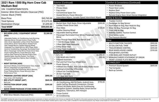 2021 RAM 1500 Big Horn