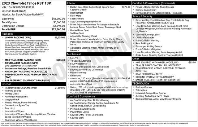 2023 Chevrolet Tahoe RST