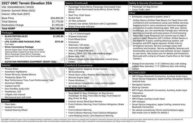 2027 GMC Terrain Elevation