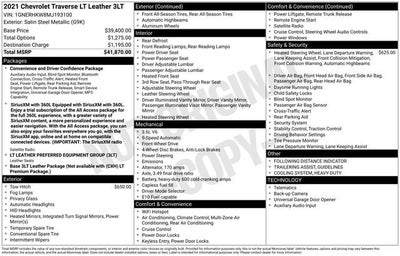 2021 Chevrolet Traverse LT Leather
