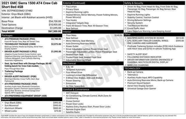 2021 GMC Sierra 1500 AT4