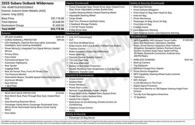 2025 Subaru Outback Wilderness