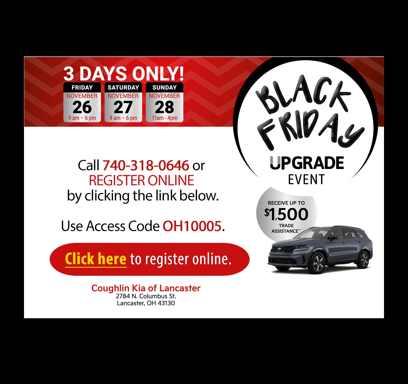 Black Friday Upgrade Event